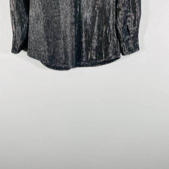 Anthropologie RO & DE Cassidy V-Neck Long Sleeve Metallic Shimmer Blouse Small - Picture 10 of 13
